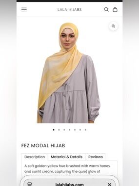 Fez Modal Hijab — Golden Yellow